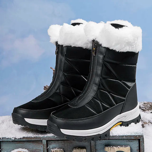 Bottes d’Hiver avec Fermeture Zippée pour Adultes | Idéal pour Déplacements Longs