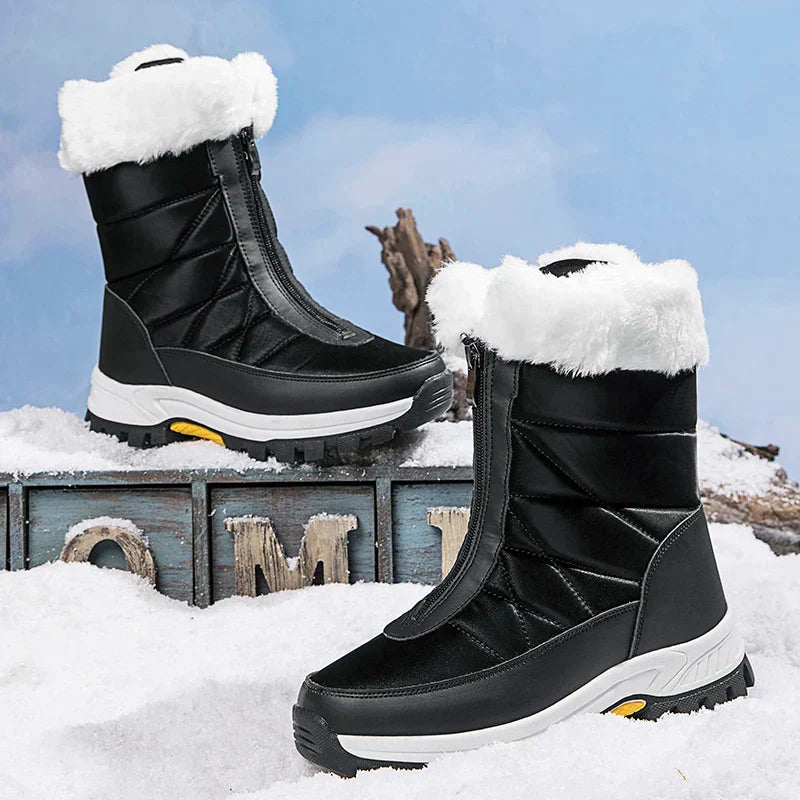 Bottes d’Hiver avec Fermeture Zippée pour Adultes | Idéal pour Déplacements Longs