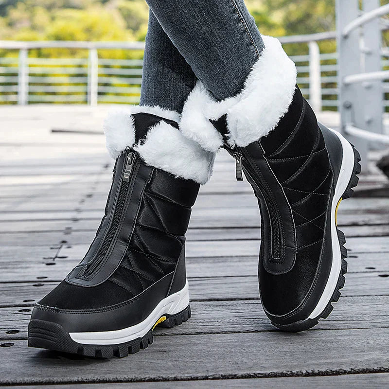 Bottes d’Hiver avec Fermeture Zippée pour Adultes | Idéal pour Déplacements Longs