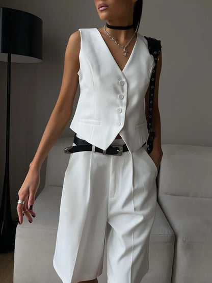 Ensemble Débardeur Et Short 2 Pièces Avec Coupe Coordonnée Pour Femme | Idéal Pour La Saison Estivale
