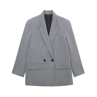 Blazer Oversize Structuré à Revers Classiques pour Femme | Idéal pour le Travail et le Quotidien
