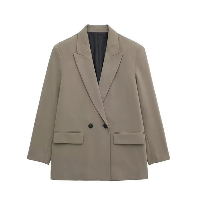 Blazer Oversize Structuré à Revers Classiques pour Femme | Idéal pour le Travail et le Quotidien