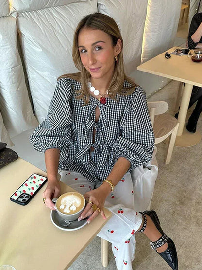 Blouse à Rayures avec Manches Bouffantes pour Femme | Idéale pour le Printemps et l'Été