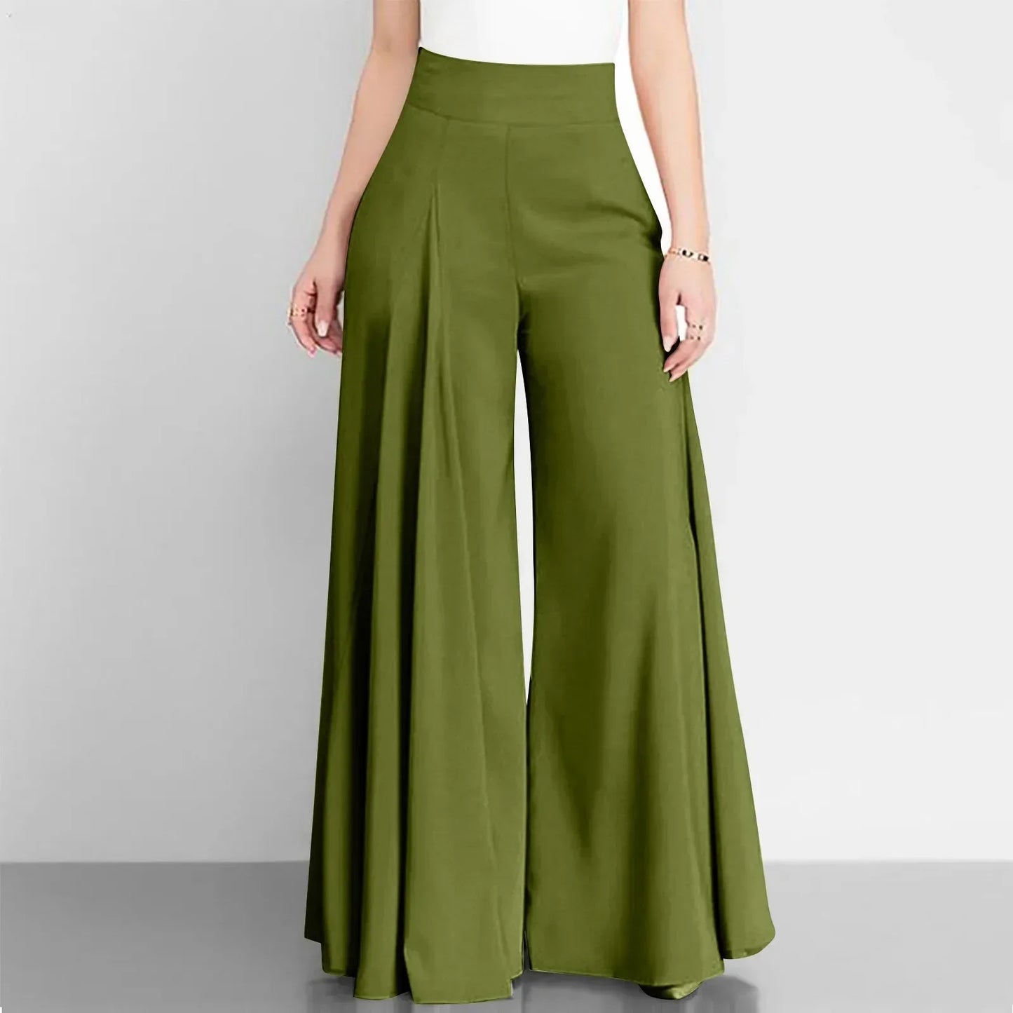 Pantalon Large Avec Taille Élastique Pour Femmes | Idéal Pour Usage Quotidien