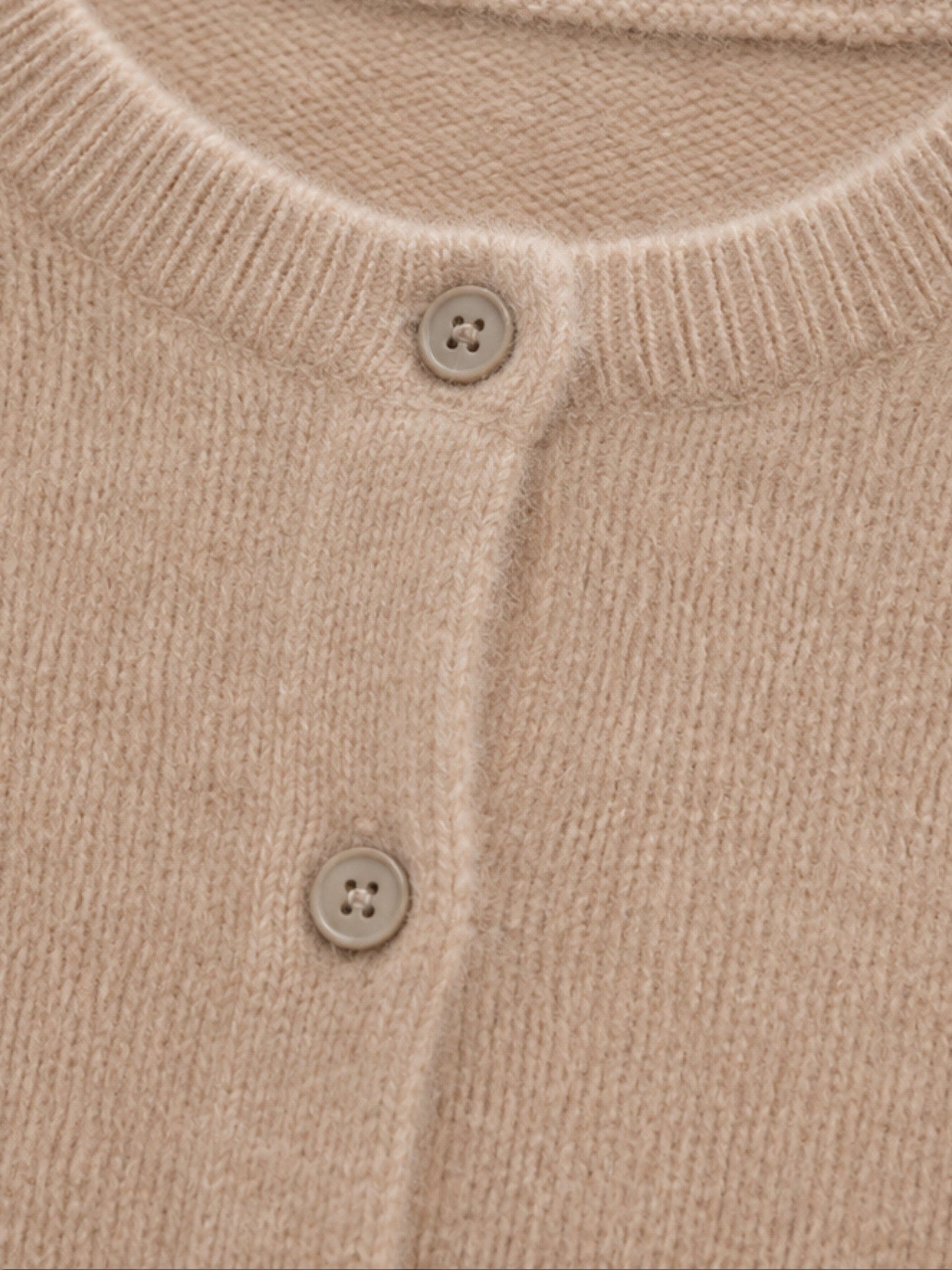 Cardigan boutonné à col rond pour femmes