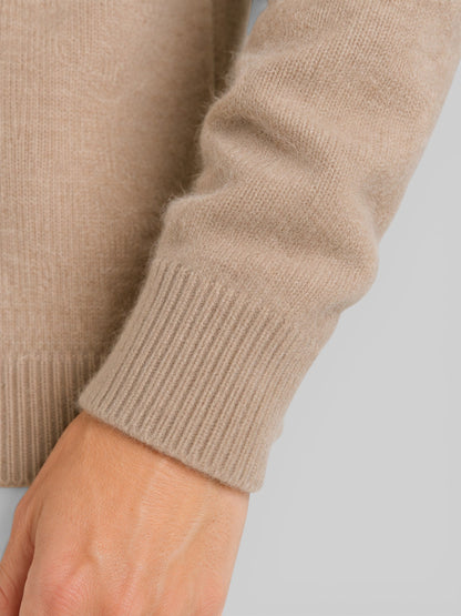 Cardigan boutonné à col rond pour femmes