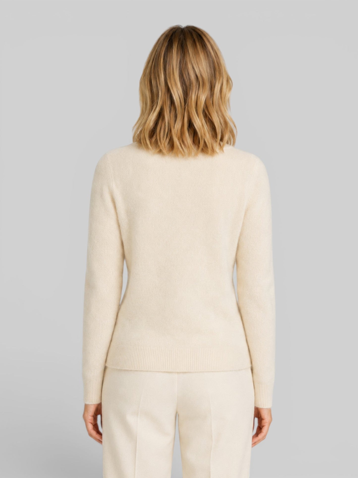 Cardigan boutonné à col rond pour femmes