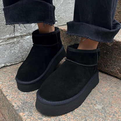 Bottines À Plateforme Noires Pour Femme | Idéales Pour La Saison Froide