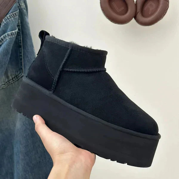 Bottines À Plateforme Noires Pour Femme | Idéales Pour La Saison Froide