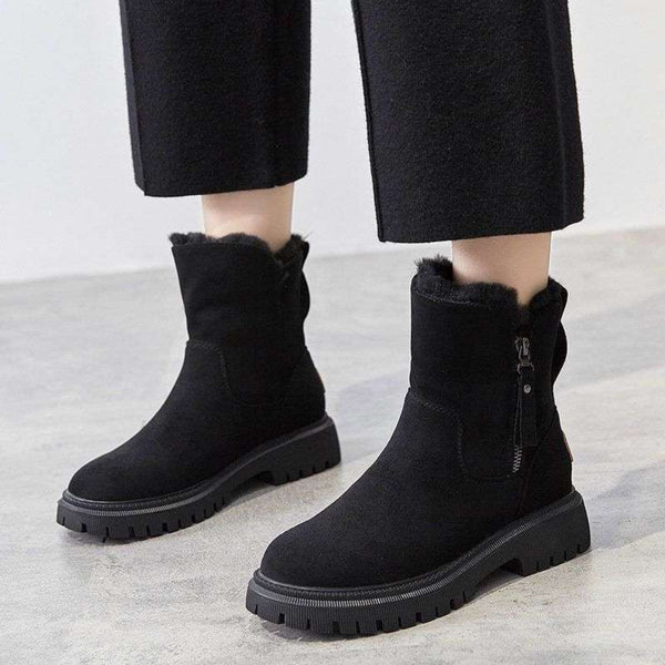 Bottes D’hiver Fermées Pour Femme Avec Semelle Structurée | Idéales Pour La Saison Froide