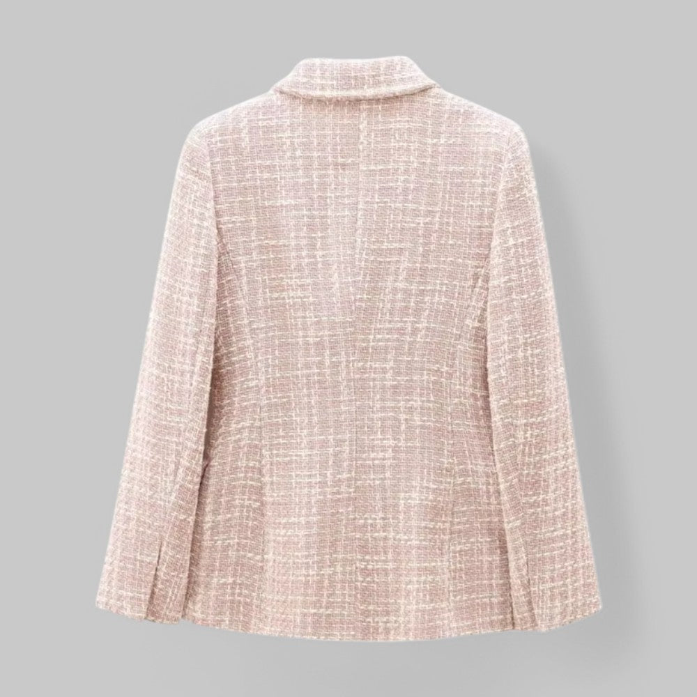 Blazer à double boutonnage et col cranté pour femme | Idéal pour l'automne