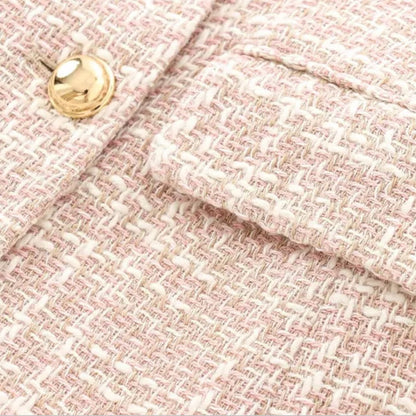 Blazer à double boutonnage et col cranté pour femme | Idéal pour l'automne
