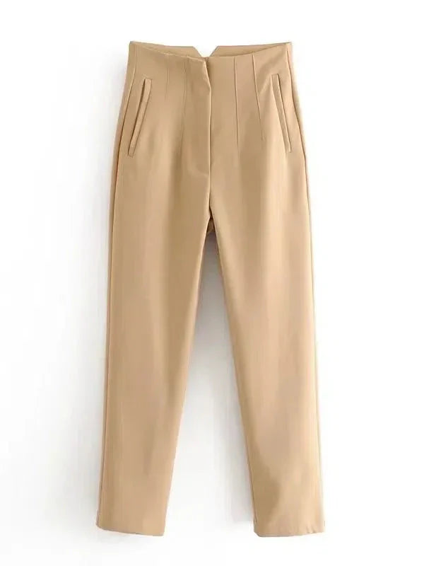 Pantalon Droit à Taille Standard pour Femme | Idéal pour le Quotidien et le Bureau