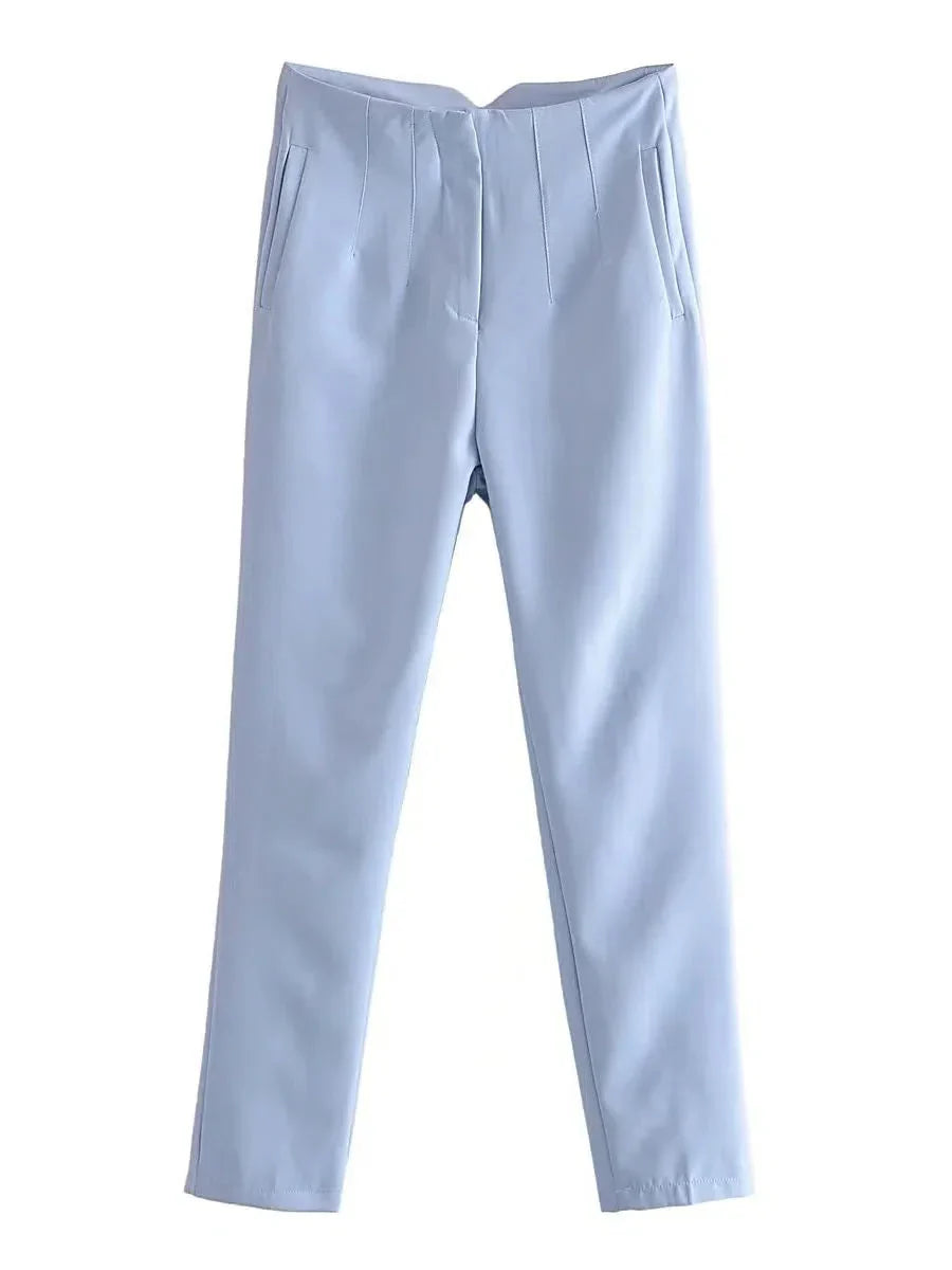 Pantalon Droit à Taille Standard pour Femme | Idéal pour le Quotidien et le Bureau