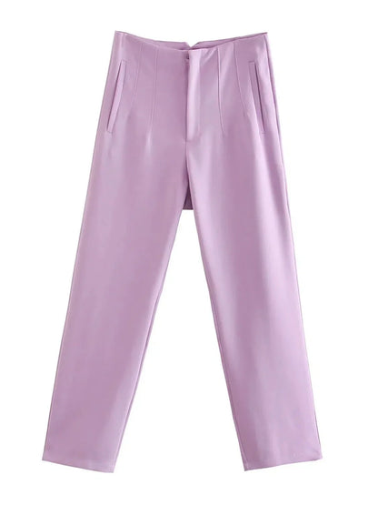 Pantalon Droit à Taille Standard pour Femme | Idéal pour le Quotidien et le Bureau