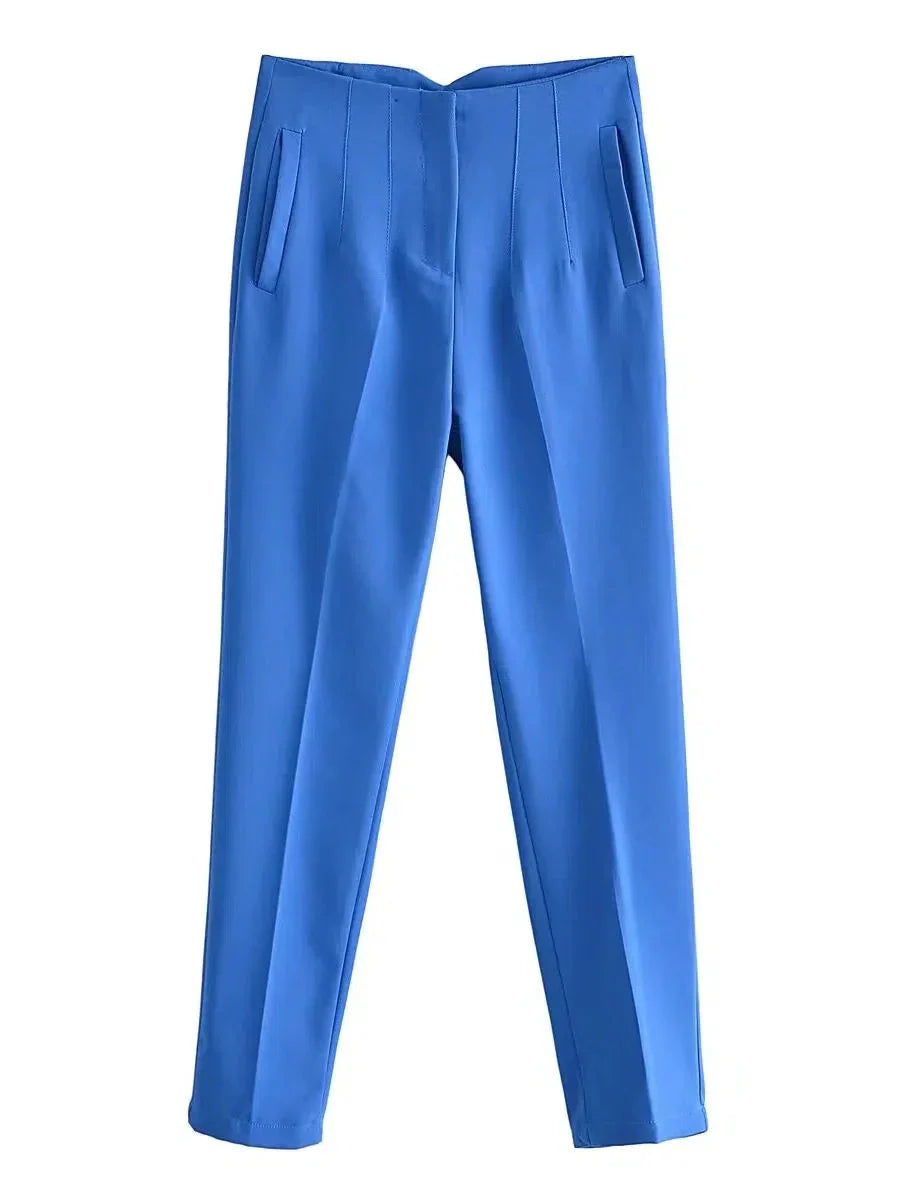 Pantalon Droit à Taille Standard pour Femme | Idéal pour le Quotidien et le Bureau
