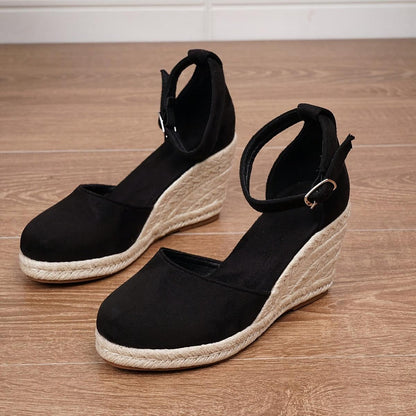 Sandales À Talon Compensé Avec Brides Pour Femmes | Idéal Pour La Saison Estivale