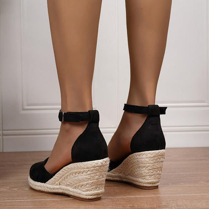 Sandales À Talon Compensé Avec Brides Pour Femmes | Idéal Pour La Saison Estivale