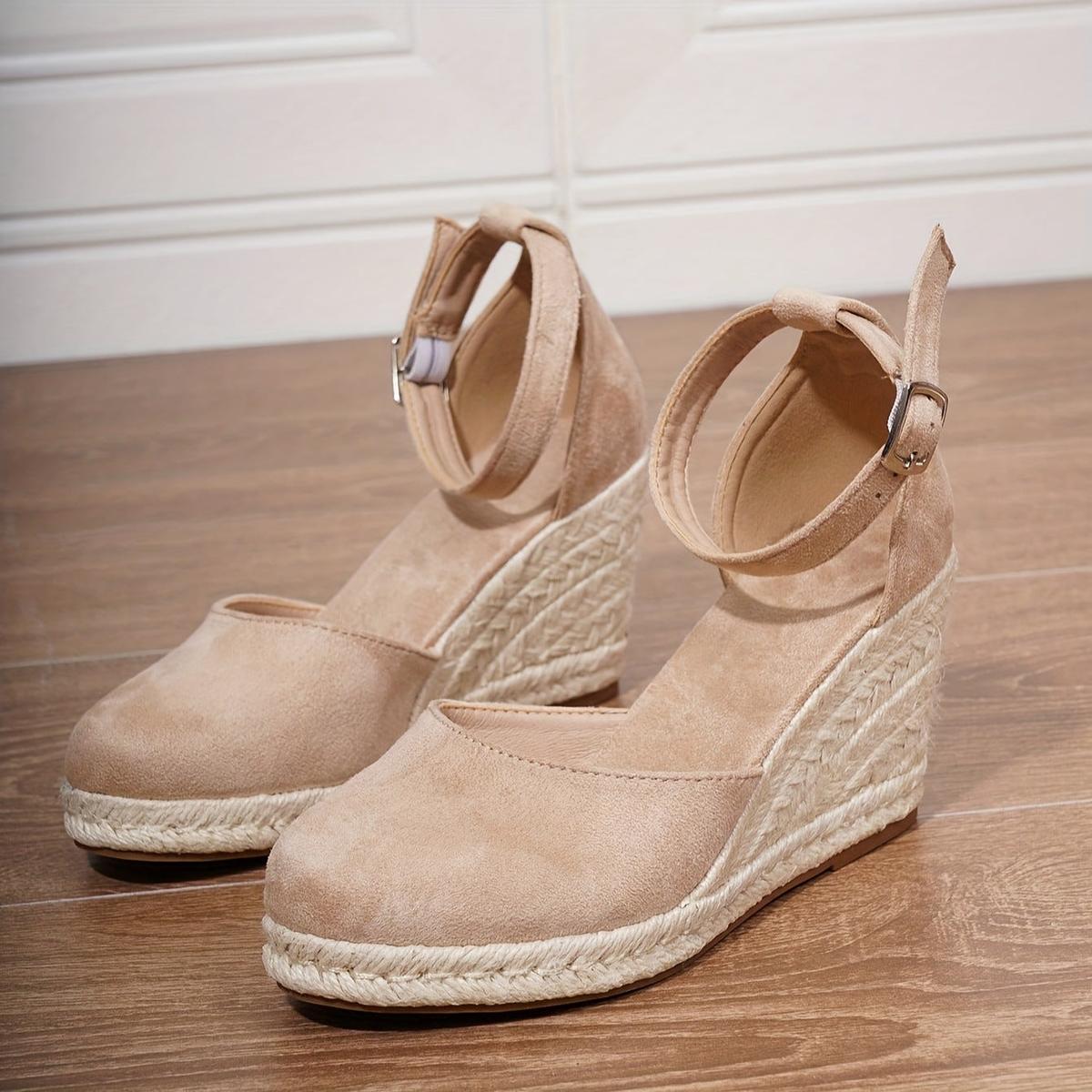 Sandales À Talon Compensé Avec Brides Pour Femmes | Idéal Pour La Saison Estivale