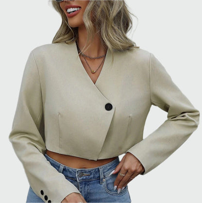 Manteau Court avec Col à Revers pour Femme | Idéal pour un Usage Quotidien
