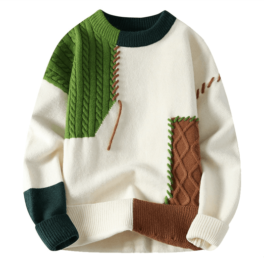 Tricot à Motifs pour Hommes avec Coupe Ajustée | Idéal pour l’Automne et l’Hiver