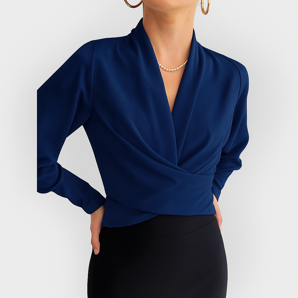 Blouse avec Manches Bouffantes et Boutonnage Frontal pour Femme | Idéale pour le Bureau ou les Événements Sociaux