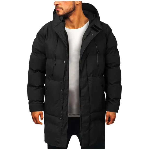 Manteau Long avec Fermeture et Poches pour Homme | Idéal pour l’Hiver