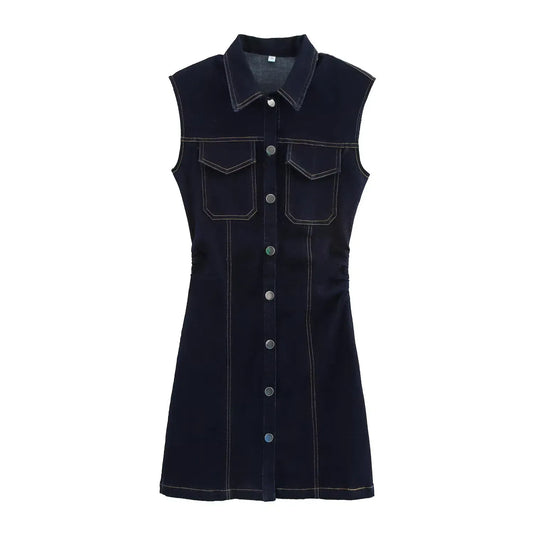 Robe Courte Sans Manches à Coupe Ajustée pour Femme | Idéale pour les Journées Décontractées