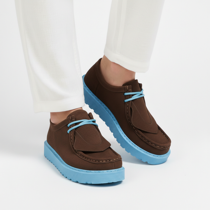 Chaussures à lacets à semelle épaisse pour homme | Idéal pour l’automne et les occasions décontractées