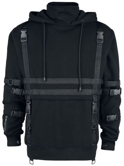Sweat à Capuche avec Couleur Unie Sombre pour Homme | Idéal pour les Sorties Décontractées