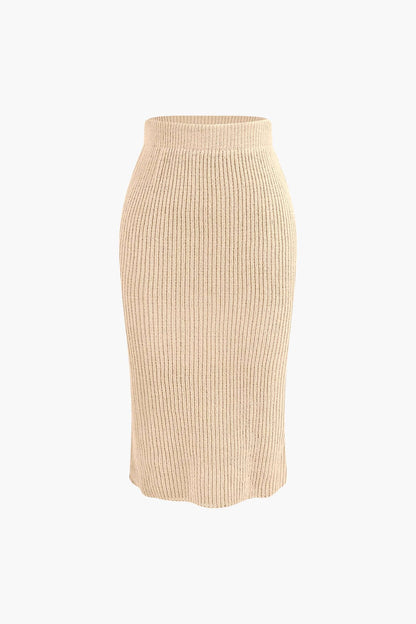 Ensemble Deux Pièces avec Haut Cache-Cœur et Jupe Crayon pour Femme | Idéal pour le Quotidien et les Sorties