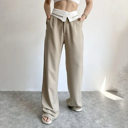 Pantalon à Jambe Large avec Ceinture Élastique et Poches Latérales pour Femme | Idéal pour un Usage Quotidien