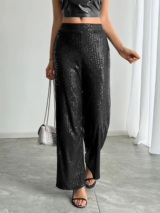 Pantalon Large À Paillettes Pour Femmes | Idéal Pour Des Occasions Spéciales