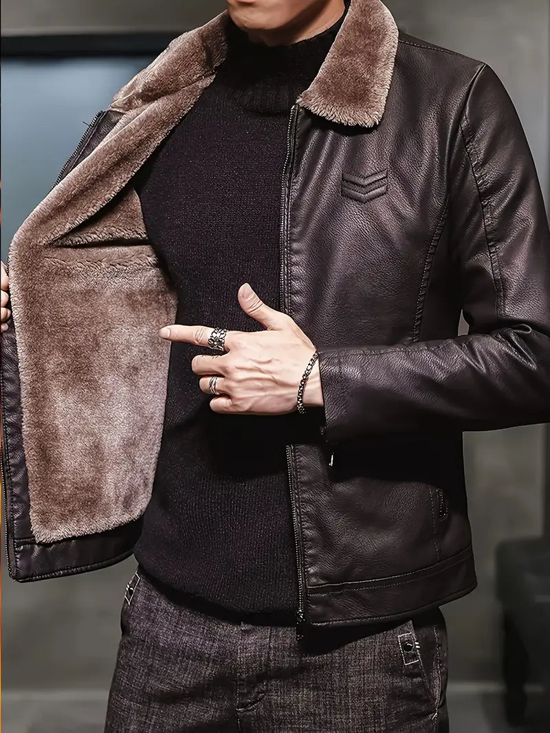 Veste pour Homme avec Col Montant Et Fermeture Zippée | Idéal pour L’Hiver