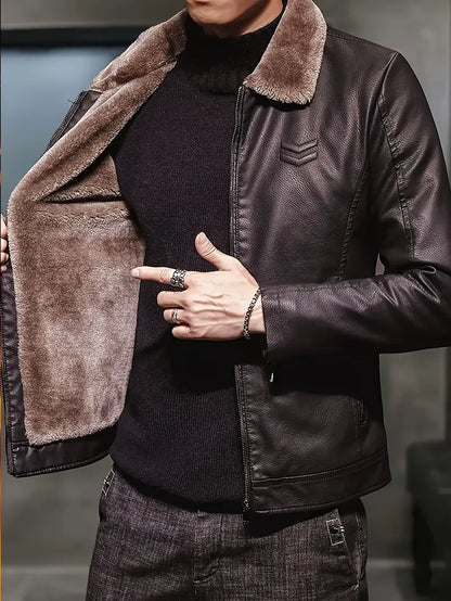 Veste pour Homme avec Col Montant Et Fermeture Zippée | Idéal pour L’Hiver