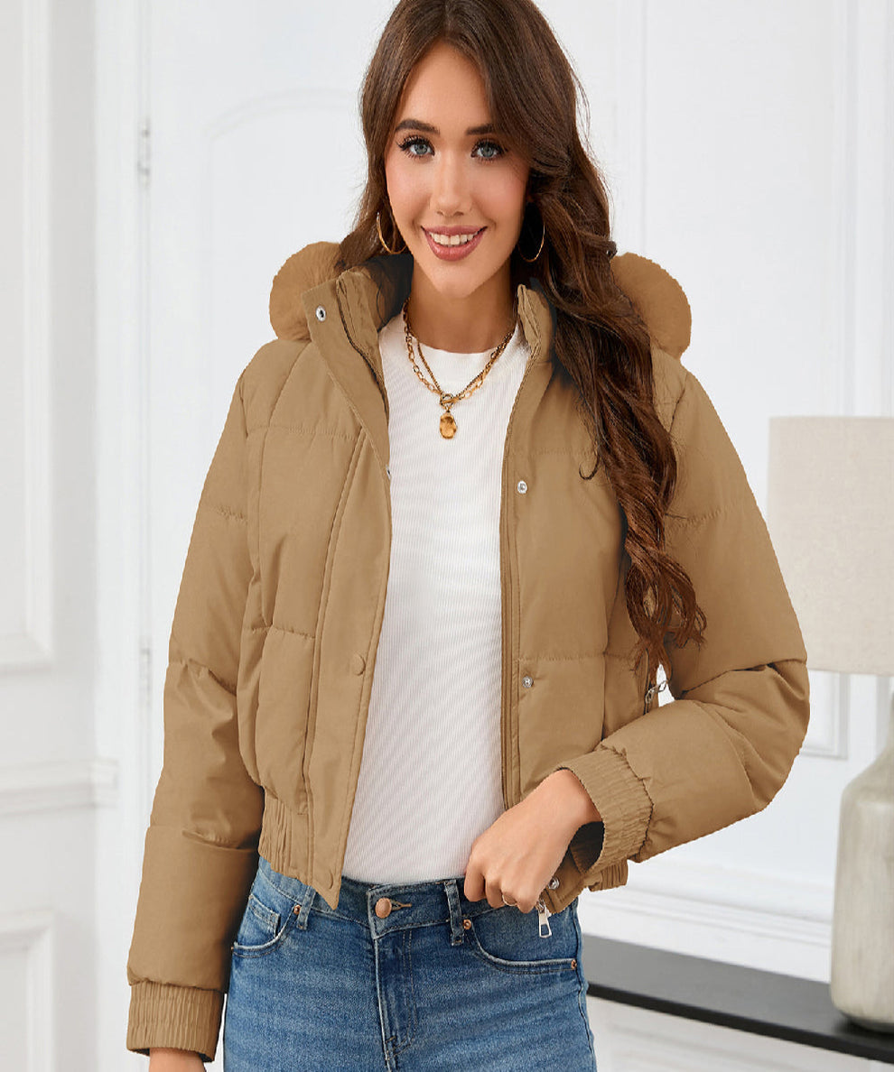 Veste Matelassée Avec Capuche Et Fermeture Zippée Pour Femme | Idéale Pour La Saison Froide