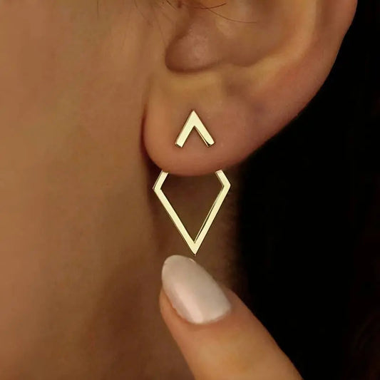 Boucles D'Oreilles Géométriques En Acier Inoxydable Pour Femmes | Idéal Pour Usage Quotidien Et Occasions