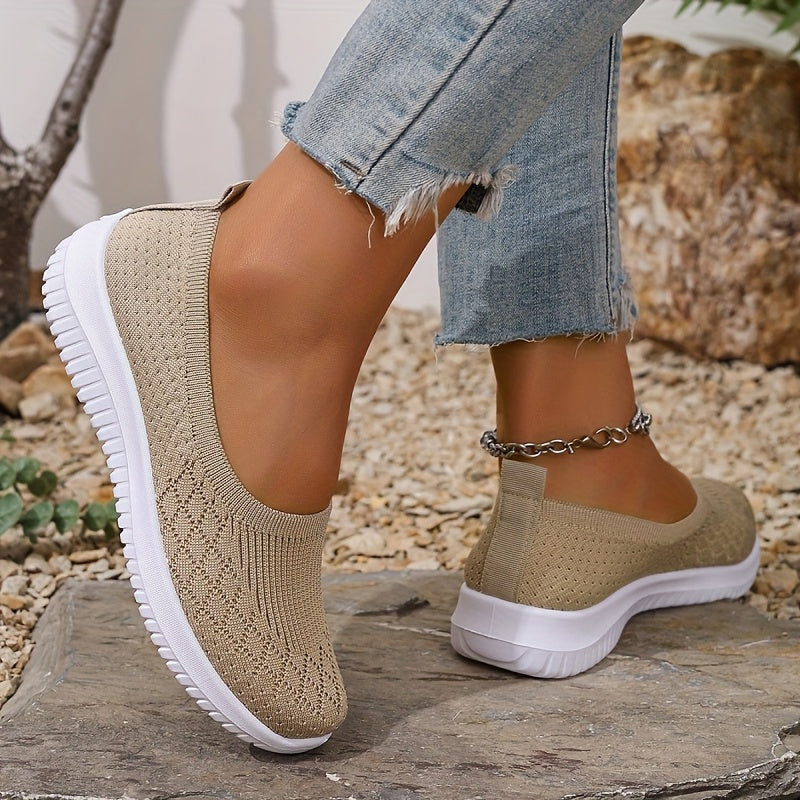 Baskets slip-on en tricot pour femmes