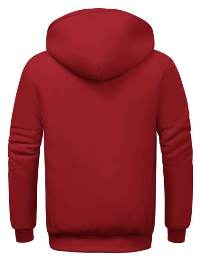 Sweat À Capuche Uni Avec Fermeture Zippée Pour Homme | Idéal Pour Un Usage Quotidien