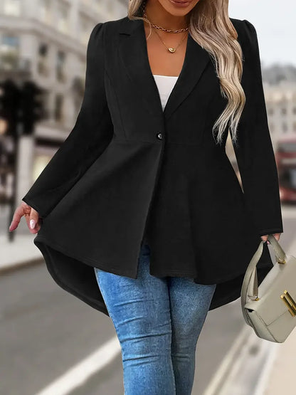 Blazer Monopetto Avec Fermeture À Un Bouton Pour Femme | Idéal Pour Le Bureau Et Les Sorties
