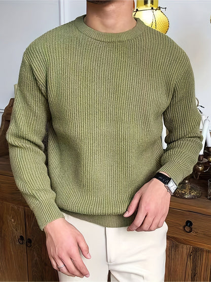 Pull En Maille À Motif Câblé Avec Coupe Ajustée Pour Homme | Idéal Pour L’Automne Et Le Quotidien
