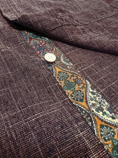Chemise À Manches Longues Avec Détails Contrastés Et Fermeture À Boutons Pour Hommes | Idéale Pour Toutes Les Saisons