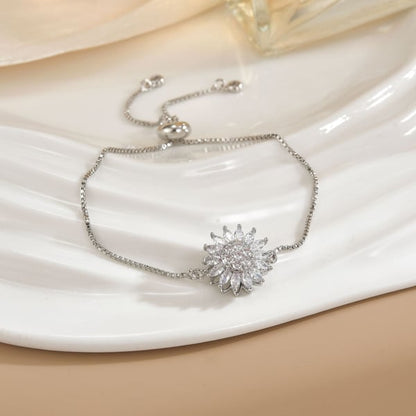 Bracelet avec Pendentif Tournesol Et Pierre Thermochromique | Idéal pour Un Usage Quotidien