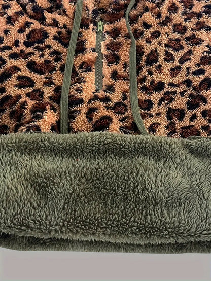 Sweat À Capuche À Imprimé Léopard pour Femme | Idéal pour La Mi-Saison