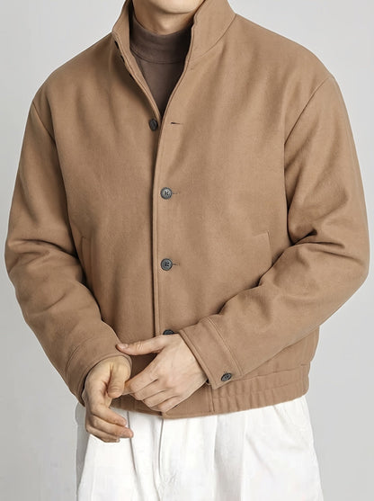 Blouson bomber boutonné pour hommes