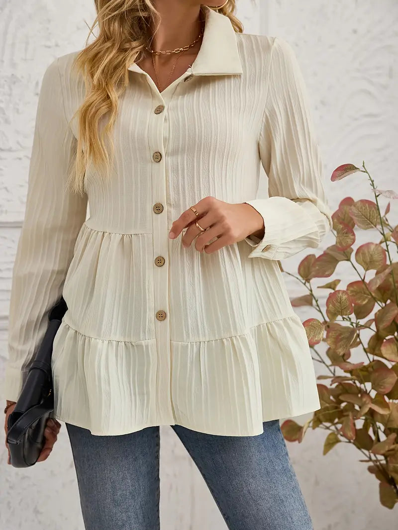 Chemise À Manches Longues Avec Fermeture Boutonnée Pour Femmes | Idéal Pour Travail Et Usage Quotidien