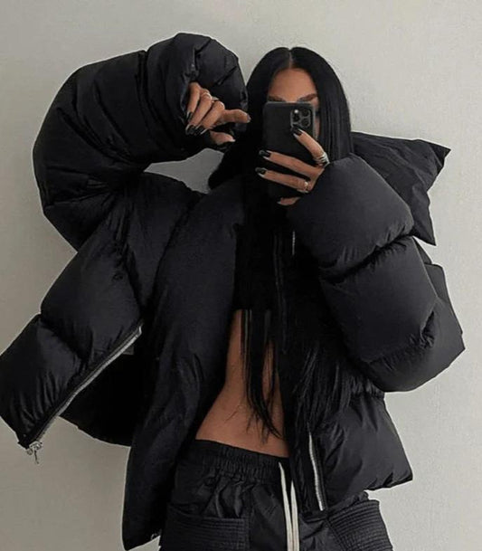 Doudoune Oversize avec Capuche pour Femme | Idéale pour l’Hiver