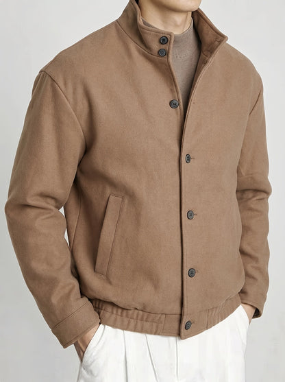 Blouson bomber boutonné pour hommes