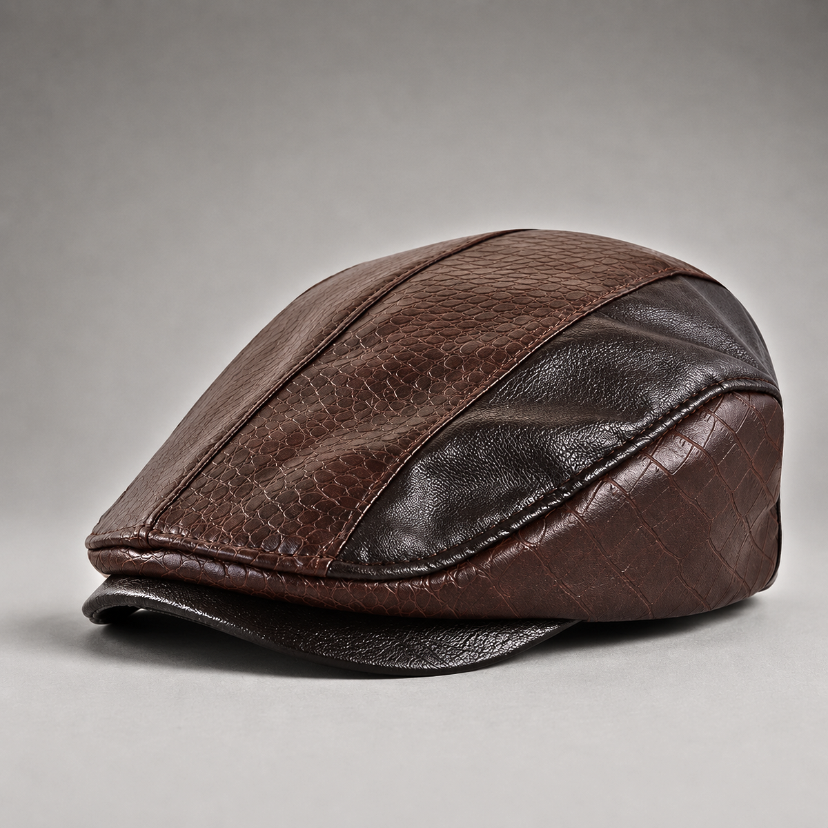 Casquette plate à surpiqûres pour homme
