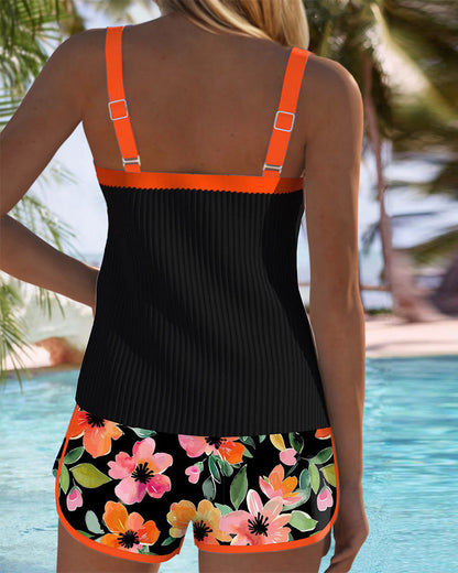 Tankini Deux Pièces avec Haut Long pour Femmes | Idéal pour la Plage et la Piscine